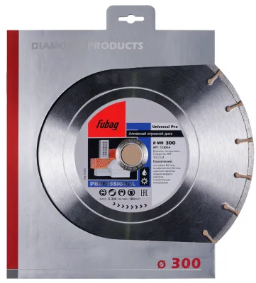 Алмазный отрезной диск Fubag Universal Pro D300 мм/ 30-25.4 мм