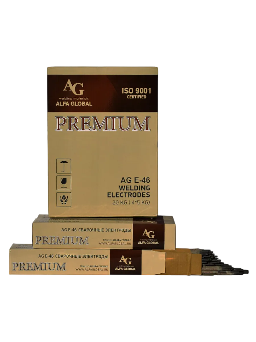 Фото Сварочный электрод ALFA GLOBAL E-46 PREMIUM 2.0x300 мм, 1 кг A-3-46-20-1