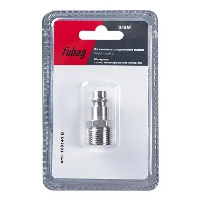 Разъемное соединение Fubag рапид (штуцер), 3/8 дюйма M, наружн.резьба, блистер 1 шт