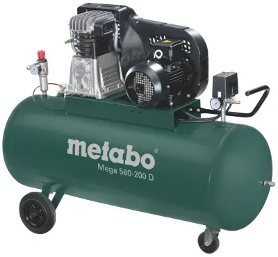 Ременной двухступенчатый компрессор Metabo MEGA 580-200 D