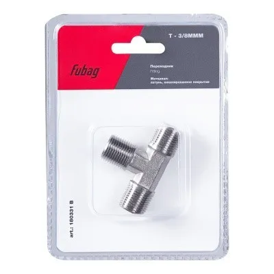 Переходник Fubag T - 3/8 дюйма MMM, блистер 1 шт