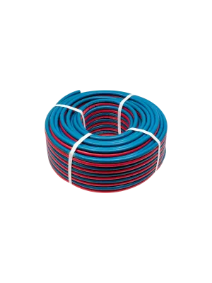 Резиновый рукав KRASS кислород / ацетилен, синий/красный , длина бухты 40 м, внутр. диаметр 6,3/6,3 мм (набор 40 м)