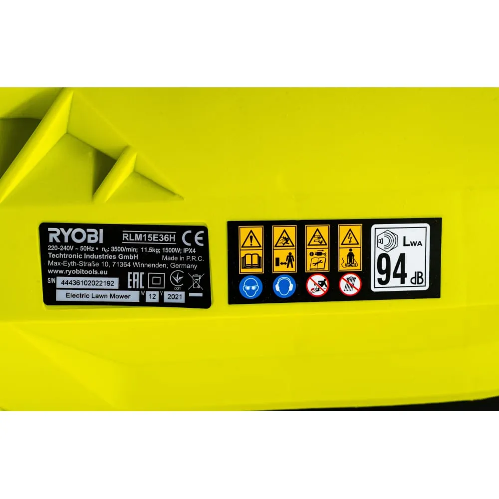Фото Ryobi Газонокосилка RLM15E36H 5133002345 15507672