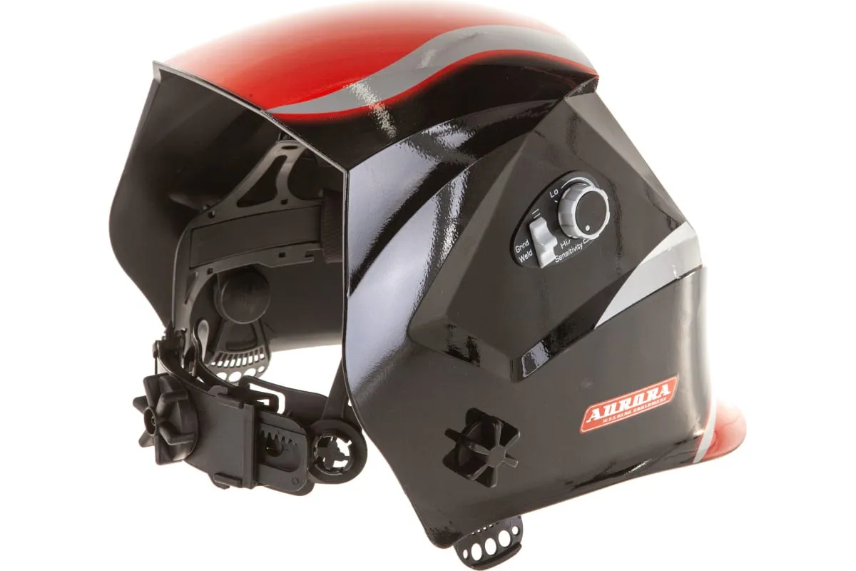 Фото Маска сварщика "Хамелеон" SUN7 черно-красная от001000628