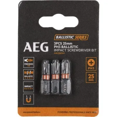 Биты ударные AAK253PH3 (3 шт; PH3; 25 мм) AEG 4932479169