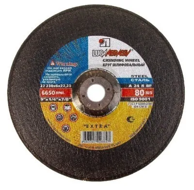 Обдирочный круг Луга A 24 R BF 230х6х22 мм, упаковка 25 шт