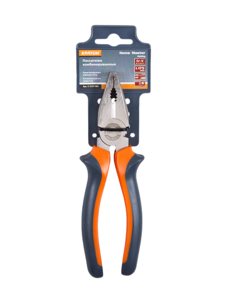 Фото Пассатижи Кратон Home master комбинированные Сr-V 175 мм от002002634