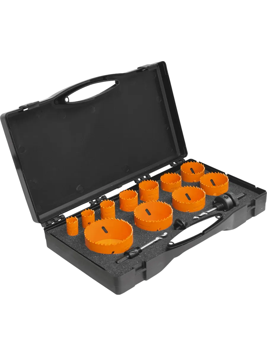 Фото Набор коронок универсальных биметаллических Кратон (кобальт) 11 шт. от002001858