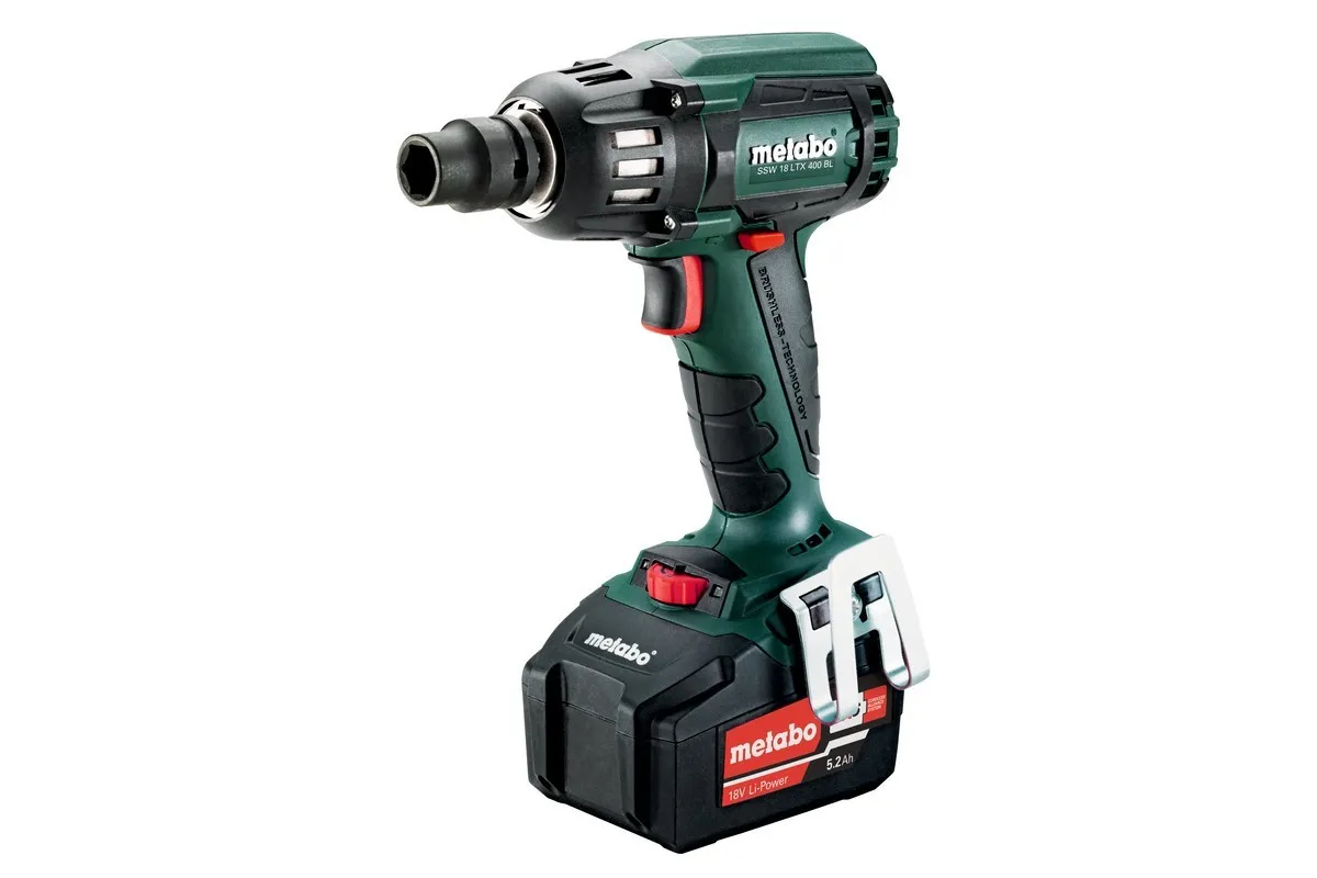 Аккумуляторный ударный гайковерт Metabo SSW 18 LTX 400 BL Li-Power 2x5.2 Ач  купить в Челябинске - цена в интернет-магазине «От и До.ру»