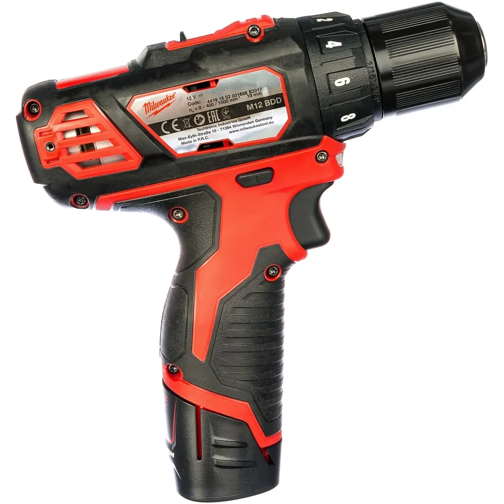 Фото Аккумуляторная дрель-шуруповерт Milwaukee M12 BDD-202С 4933441915 4933441915