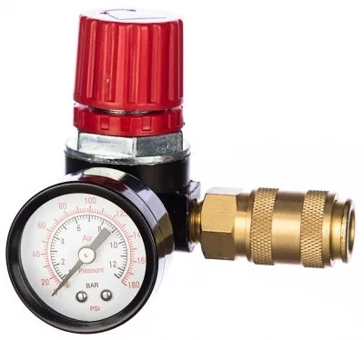 Регулятор давления Fubag RD-001 с манометром, внутренняя резьба, 0-12бар, 1/4 дюйма