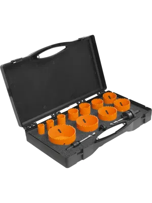 Набор коронок универсальных биметаллических Кратон (кобальт) 11 шт.