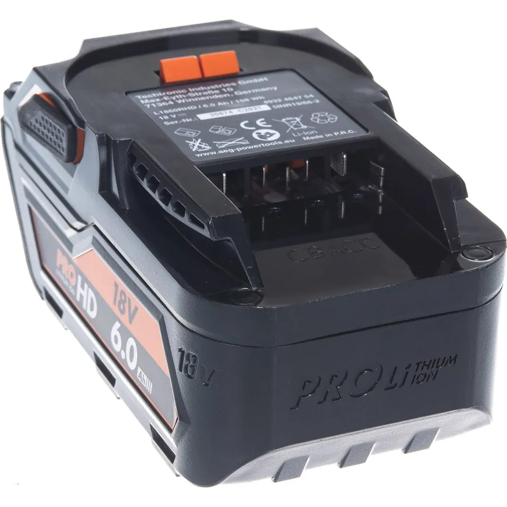 Фото Аккумулятор L1860RHD (18В; 6 А*ч; Li-Ion) AEG 4932464754 4932464754