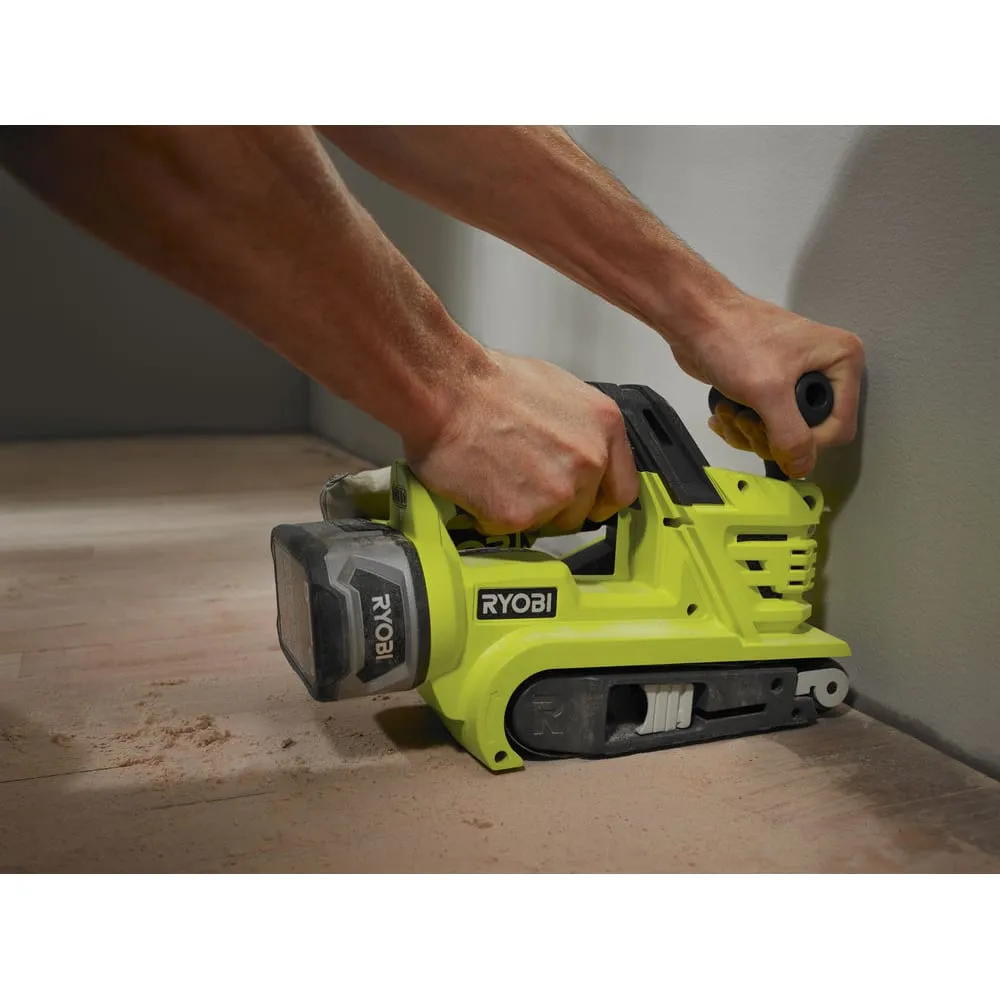 Фото Ryobi ONE+ ленточная шлифмашина R18BS-0 без аккумулятора в комплекте 5133002916 15642341