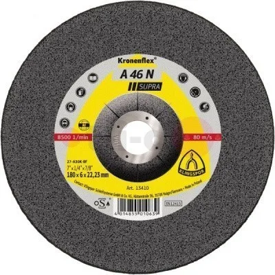 Обдирочный круг Klingspor A 46 N Supra 115x6x22,23, упаковка 10 шт