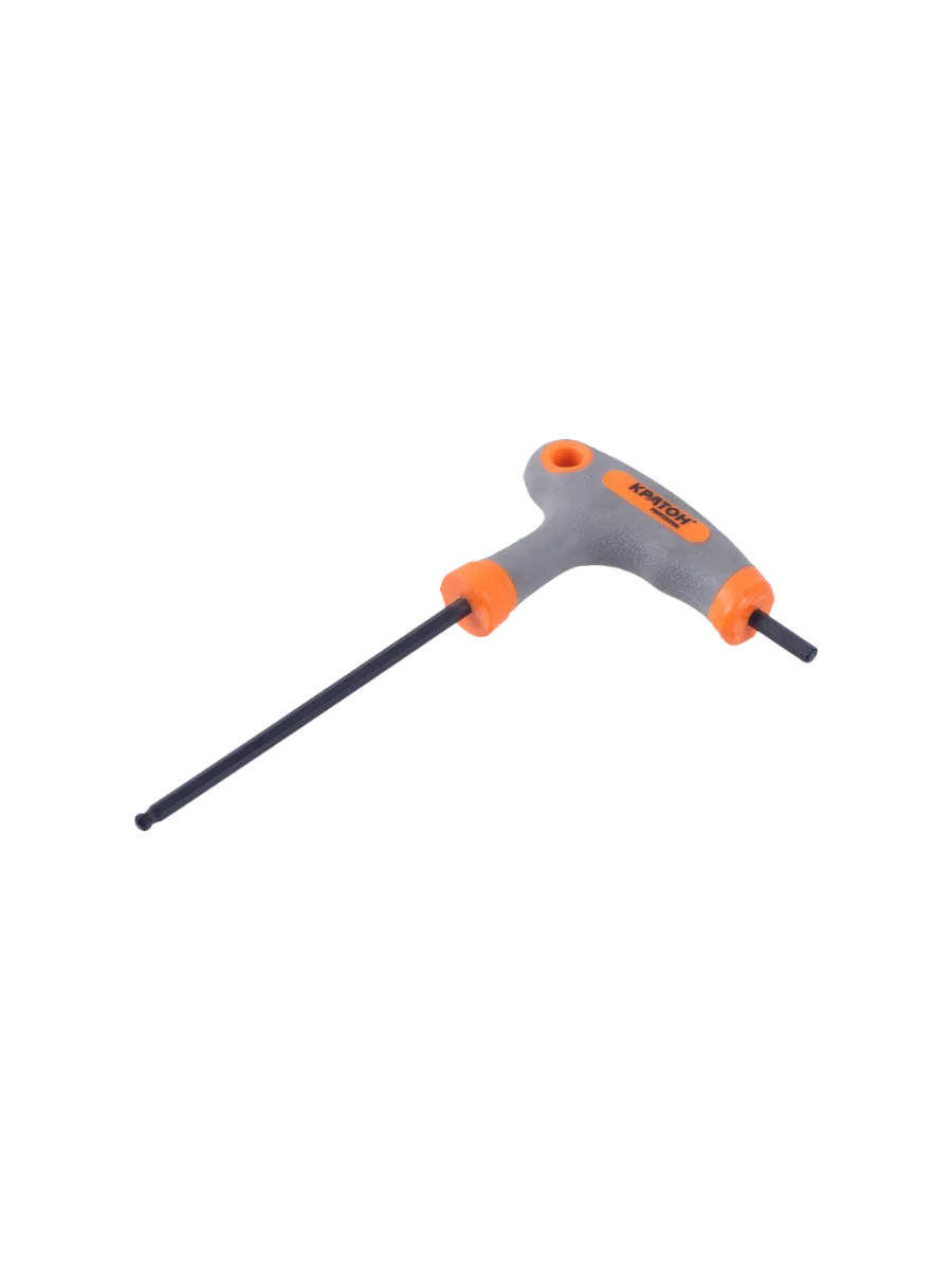 Фото Ключ шестигранный с шаром Кратон Т-образный 3 мм от002002876