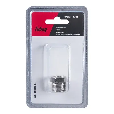 Переходник Fubag 1/2 дюйма M на 3/8 дюйма F, блистер 1 шт
