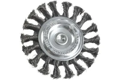 Щетка витая стальная проволока (100 мм; хвостовик 6 мм) для дрели №087 АТАКА 22419