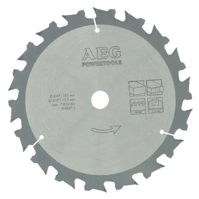 Диск пильный по дереву (165x15.8 мм; 18Z) AEG 4932430366