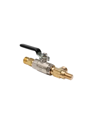 Шаровой кран с коленом Dinline/Dinflow (Инертные газы) G3/8" KRASS