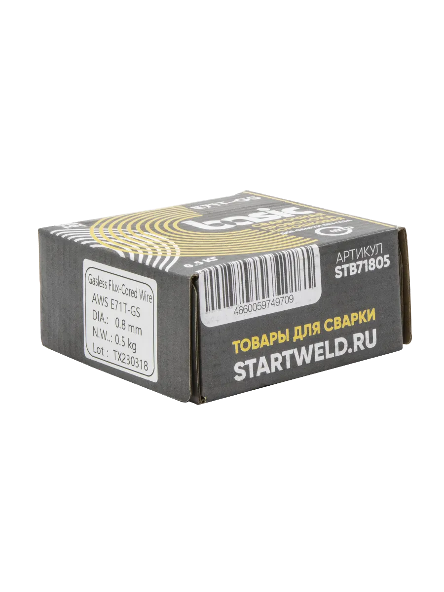 Фото Проволока сварочная порошковая Basic E71T-GS д.0,8 (0,5кг) START STB71805 STB71805