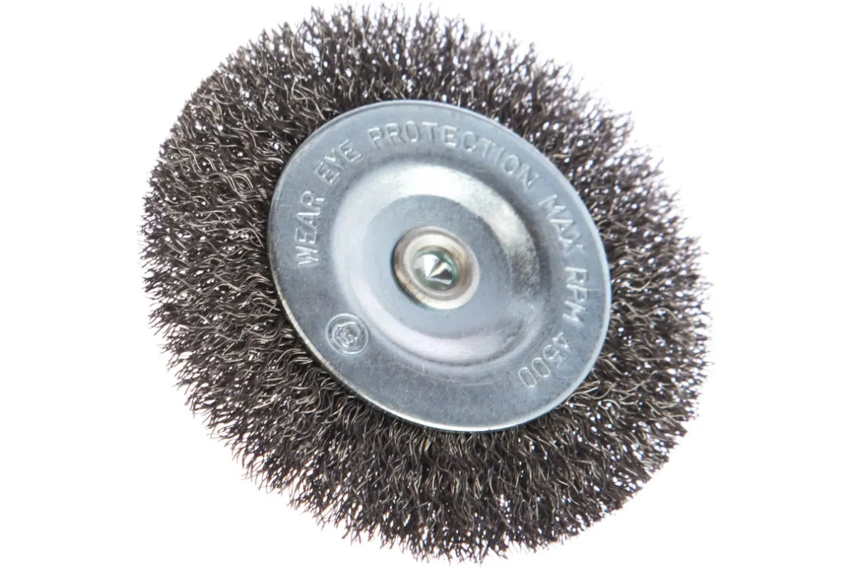 Фото Щетка дисковая гофрированная (50 мм) для дрели шестигранный хвостовик №081 5405006120 АТАКА 22385 22385