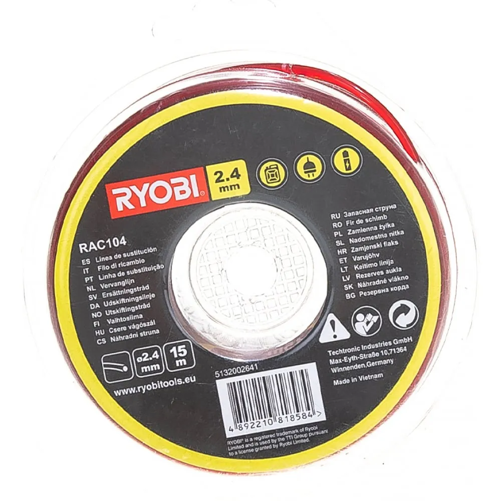 Фото Ryobi Леска 2,4мм 15м RAC104 5132002641 15548801