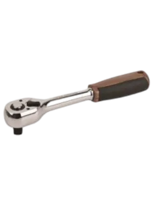 Ключ-трещотка Кратон с обрезиненной ручкой 3/8" (72зуб.)