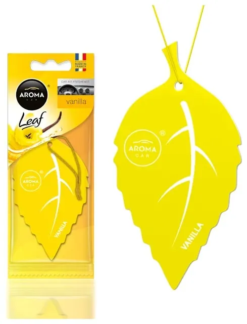 Фото Ароматизатор подвесной AROMA Car Листик ваниль 200946a