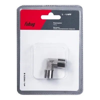 Переходник Fubag L - 1/4 дюйма FF, блистер 1 шт